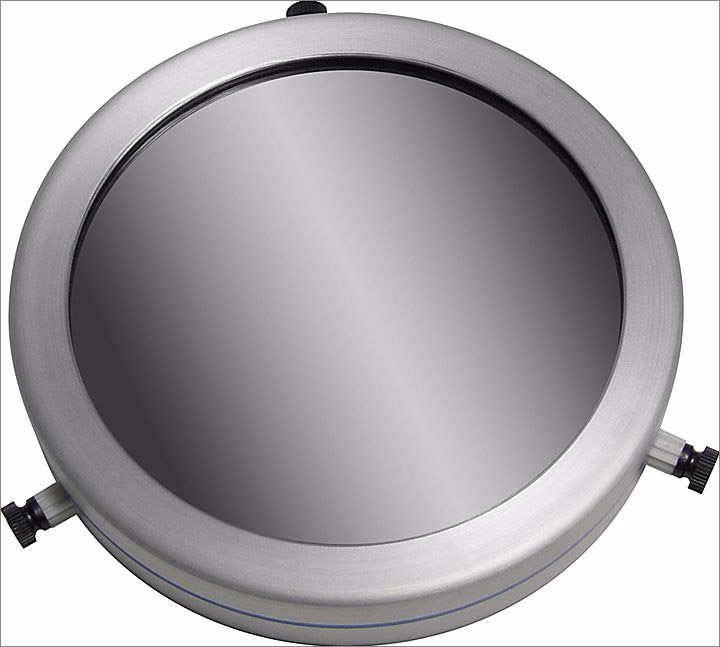 An objective-mounted glass solar filter