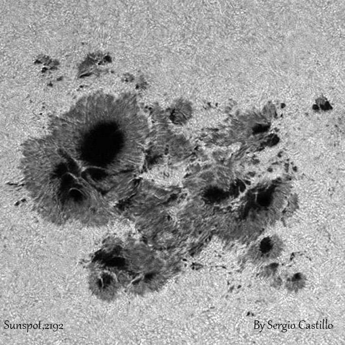Image of the Sun in white light using a solar wedge