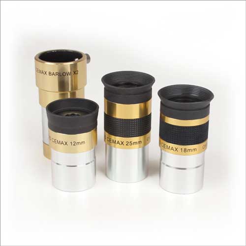 A set of CEMAX solar eyepieces and a solar Barlow lens