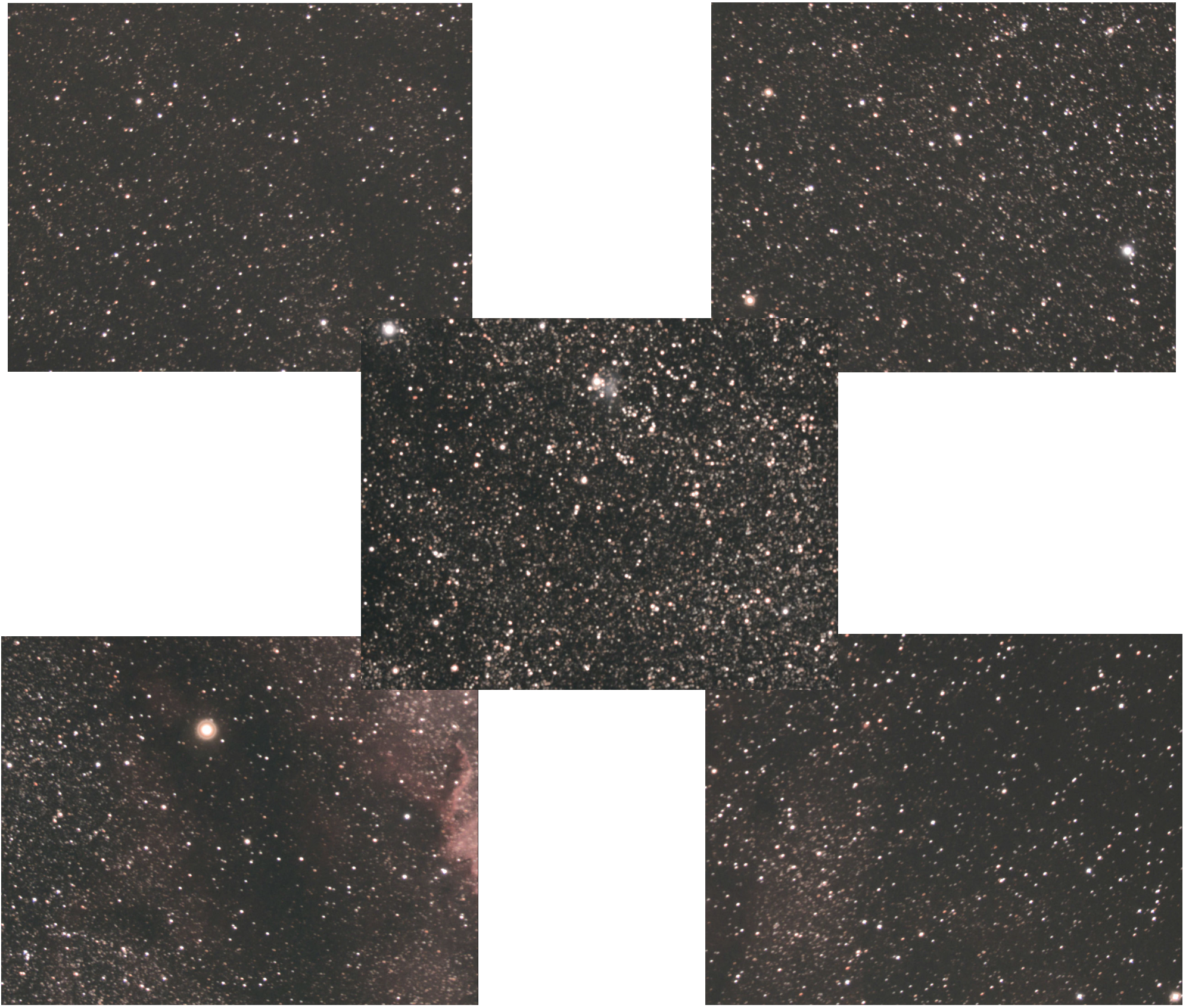 Enlarged images of North America Nebula