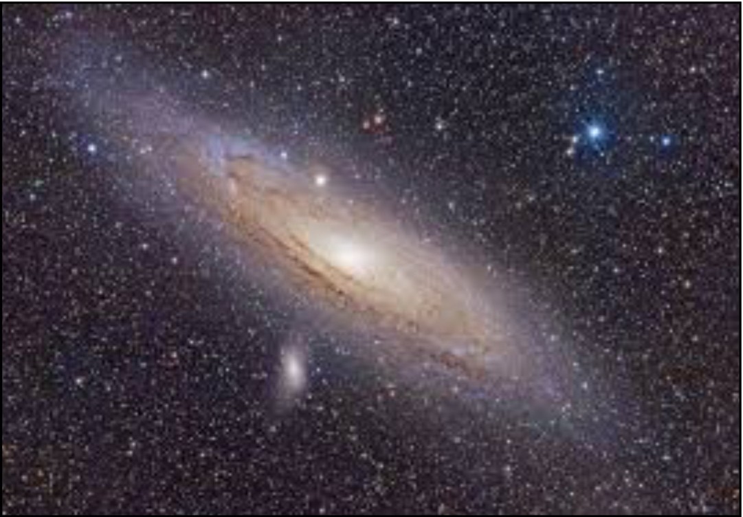 Andromeda galaxy and Comet PANNSTARS