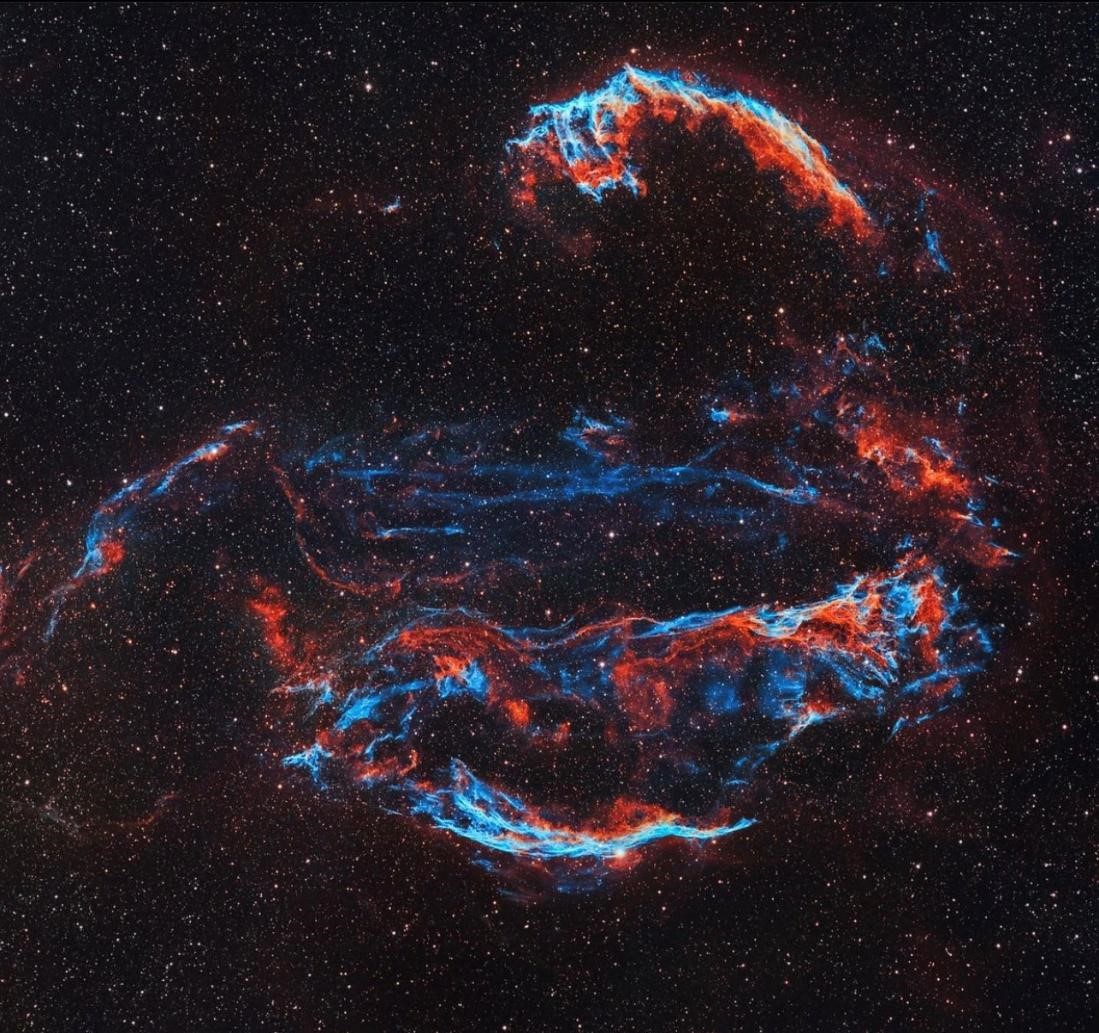 Veil Nebula, supernova, night sky, astronomy, astrophotography, long focal length telescopes, July