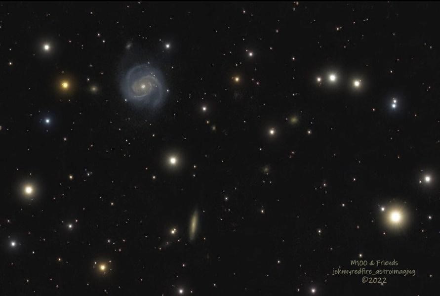 Messier 100 May 2022, Astrophotography, smaller focal length telescopes, galaxy, astronomy