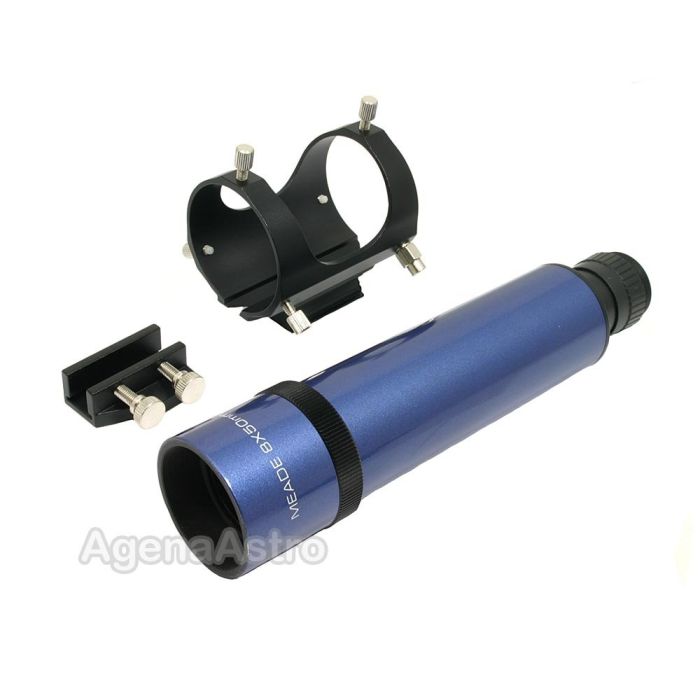 Meade 8x50mm Straight-Through Rear Focus Finder with Bracket and Base - Blue # 07828