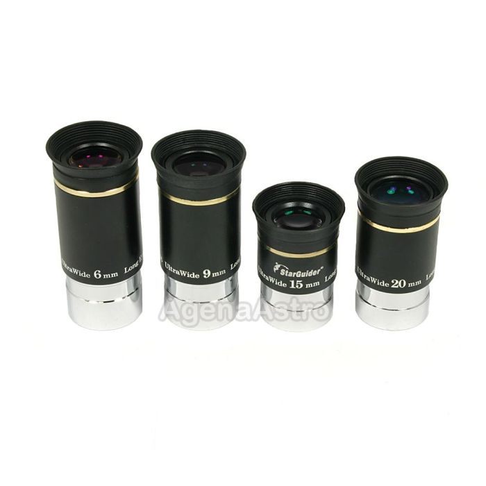 Agena 1.25" Enhanced Wide Angle (EWA) Eyepiece Set (6, 9, 15 & 20mm)