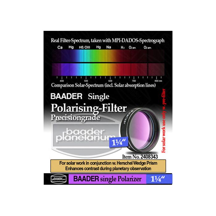 Baader 1.25" Single Polarization Filter # FPOL-1 2408343