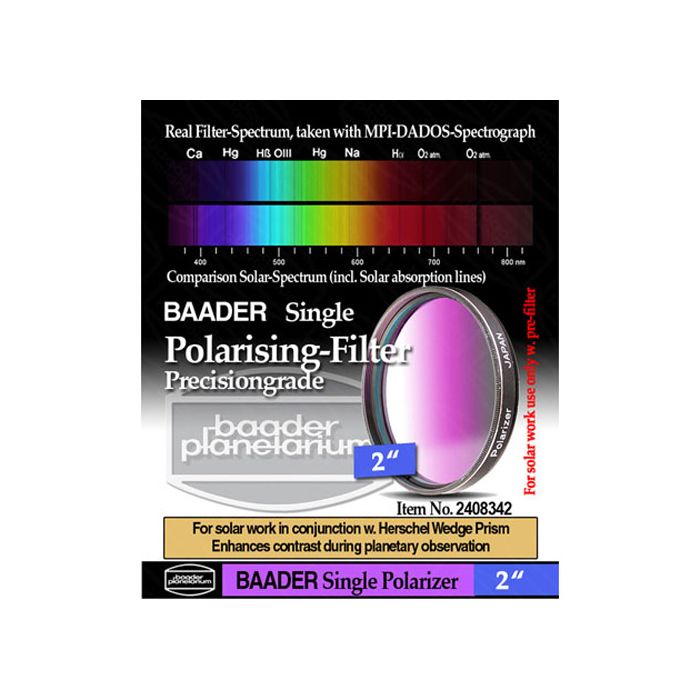 Baader 2" Single Polarization Filter # FPOL-2 2408342