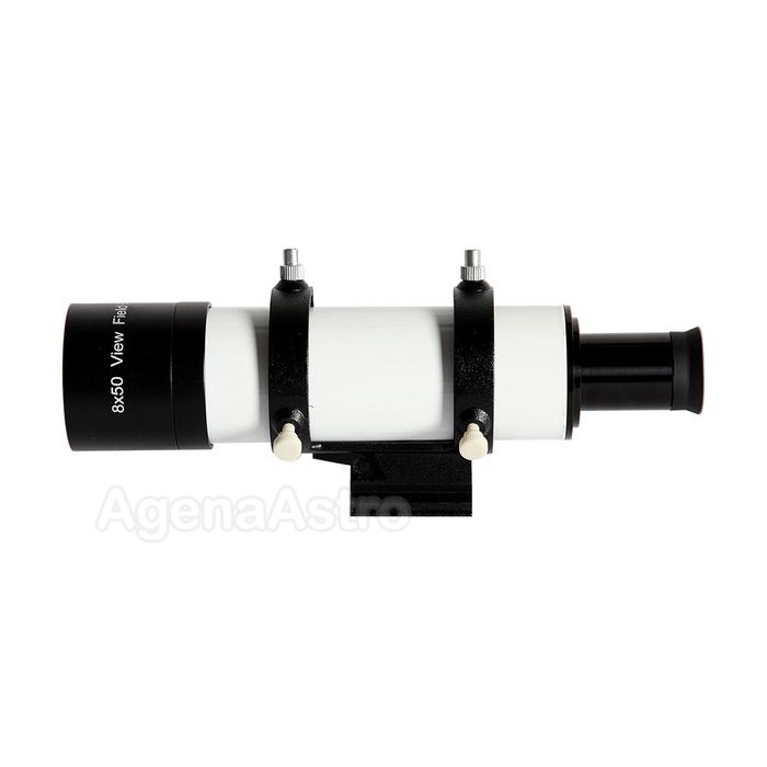 Explore Scientific 8x50mm Non-Illuminated Straight-Through Finder Scope with Bracket - White # VF0850S