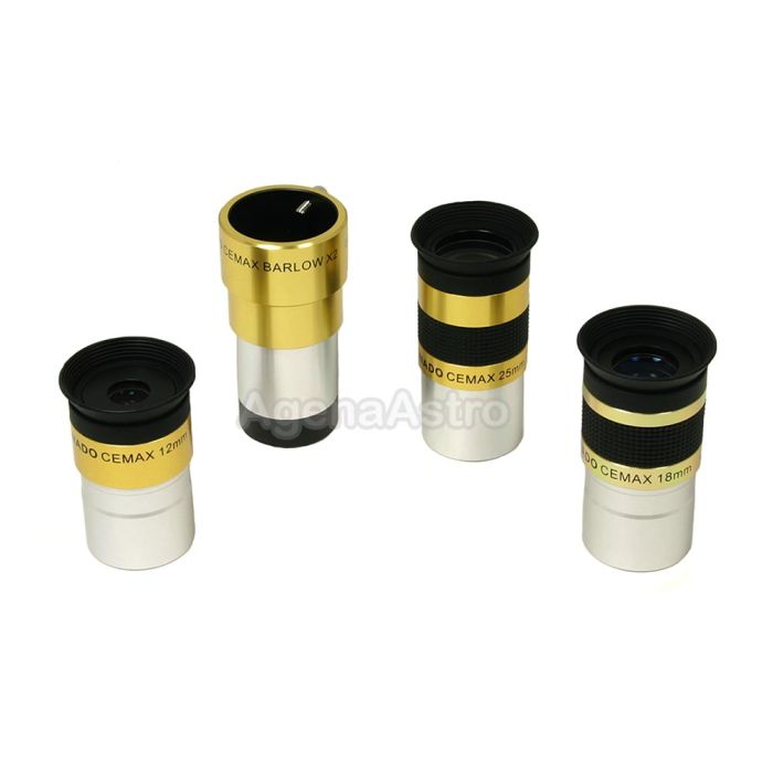 Coronado 1.25" CEMAX Eyepiece Set (12mm,18mm, 25mm, & 2x Barlow) # CEP