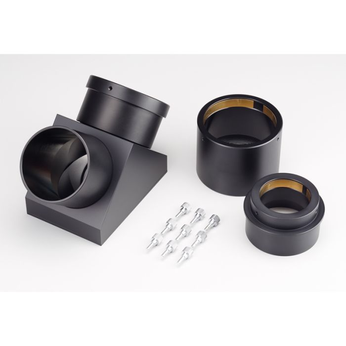 3 inch star diagonal mirror system, with 3" Schmidt Cassegrain adapter sleeve and 3" to 2" eyepiece adapter