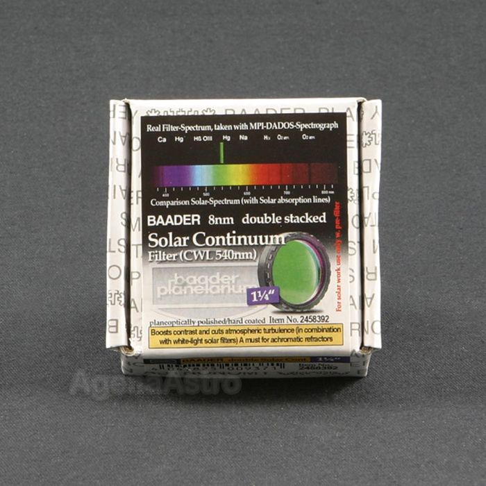 Baader Double Stacked Solar Continuum Filter - 1.25" # FSOL-1D 2458392