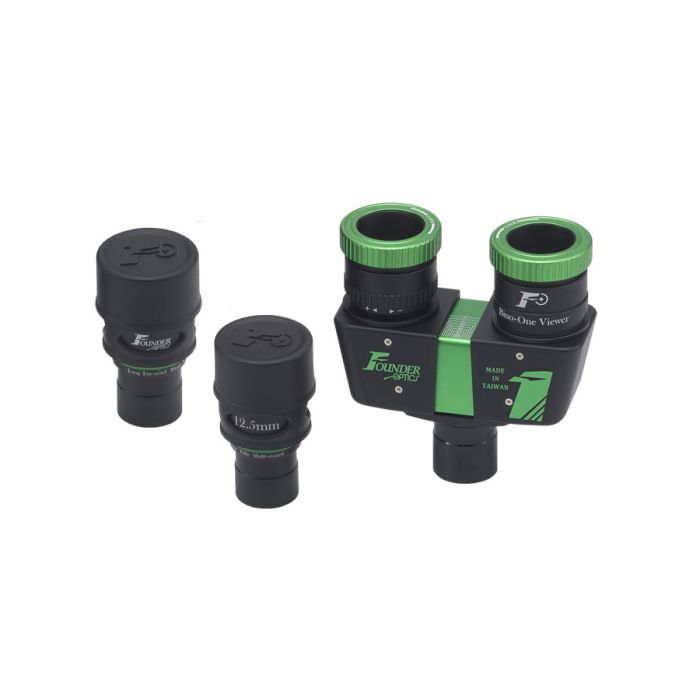 Founder Optics Bino-One 1.25" Erect Image Divergent Binoviewer w/ Zero Optical Length (Includes 2 Eyepieces)