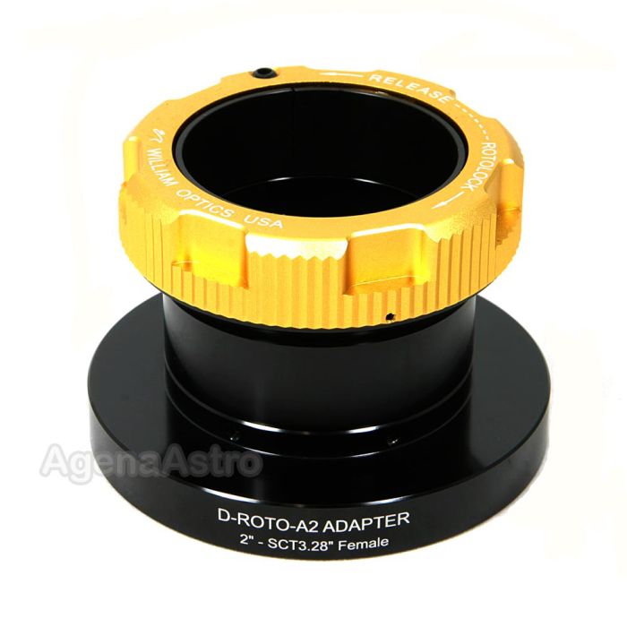 William Optics 2" RotoLock Eyepiece Adapter / Visual Back with 3.28" SCT Female Thread # D-ROTO-A2-SCT328F 