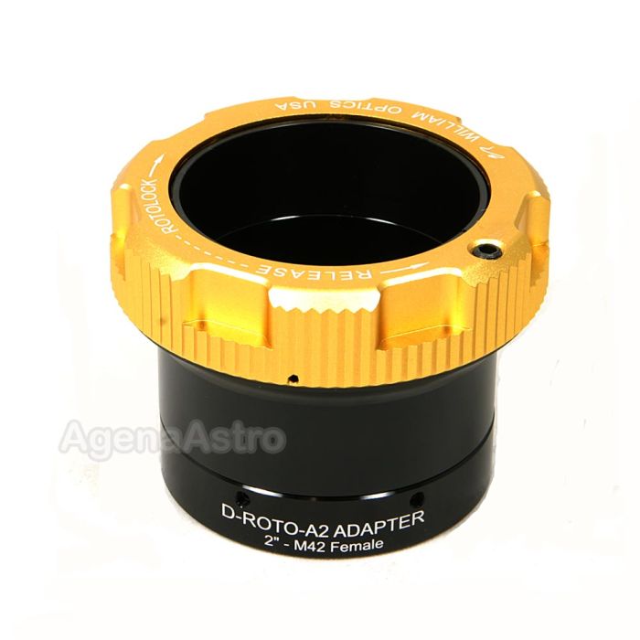 William Optics 2" RotoLock Eyepiece Adapter / Visual Back with T / T2 Female Thread # D-ROTO-A2-M42F