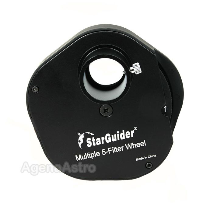 Agena 1.25" 5-Position Manual Filter Wheel for Astrophotography