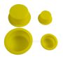 Agena Dust Plug: OD = 1.25" (31.7mm), Plastic, Yellow