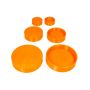 3D Astro End Cap: ID = 0.85" (21.5mm), Plastic, Orange