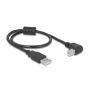 Pegasus Astro USB 2.0 Type-A Male to Angled Type-B Male Cable - 0.5m / 1.6ft Long (Pack of 2) # USB2B-05M