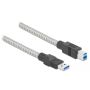 Pegasus Astro USB 3.2 Gen 1 Type-A Male to Type-B Male Cable with Metal Jacket - 0.5m / 1.5ft Long (Pack of 1) # USB3B-METAL-05M