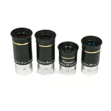 Agena 1.25" Enhanced Wide Angle (EWA) Eyepiece Set (6, 9, 15 & 20mm)