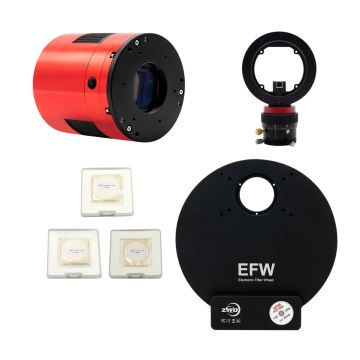 ZWO ASI2600MM Pro APS-C CMOS Monochrome Cooled Astronomy Camera Kit with 36mm EFW7, OAG-L & 36mm LRGBSHO Filters # ASI2600MM-P-KIT1