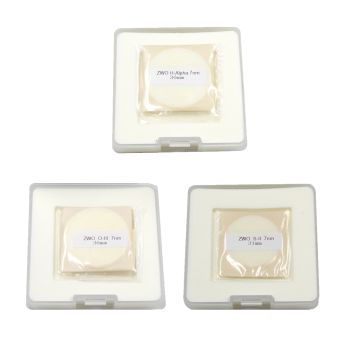 ZWO Narrowband SHO (S-II, H-a & O-III) Imaging Filter Set - 36mm Round Unmounted # NBSET36