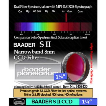 Baader Narrowband S-II (8nm) CCD-Filter - 1.25" # FSIIN-1 2458430