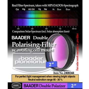 Baader 2" Double Polarization Filter with Rotating Filter Cell 