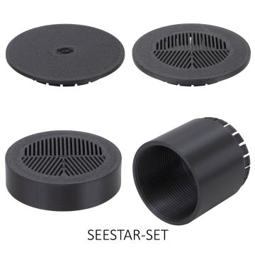 BuckeyeStargazer 4 Piece Accessory Set for ZWO SeeStar S50 (Dust Cap, Bahtinov Masks, Dewshield)