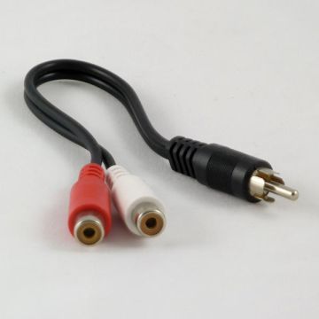 Dew-Not Y Splitter Cable (RCA Male to 2x RCA Female)