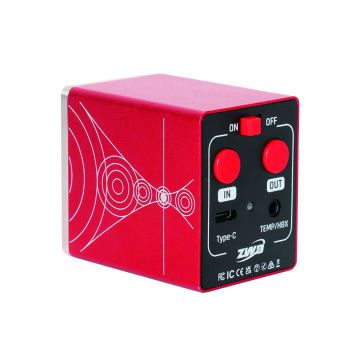 ZWO EAF Pro Electronic Automatic Focuser - front view with ports and buttons