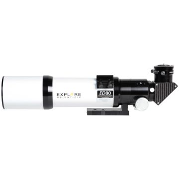 Explore Scientific 80mm f/6 Classic White "Essential Series" Air-Spaced Triplet ED Apochromatic Refractor Telescope