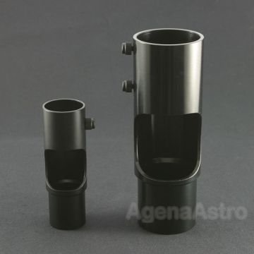Howie Glatter Side Cut-Out Adapter Tube 2" on the right and 1.25" on the left