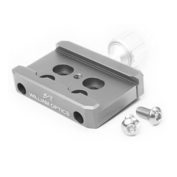 William Optics 90mm Saddle Plate for Vixen-Style Dovetail Rails - Space Gray # SP90-TG