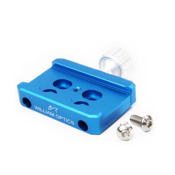 William Optics 90mm Saddle Plate for Vixen-Style Dovetail Rails - Blue # SP90-BU