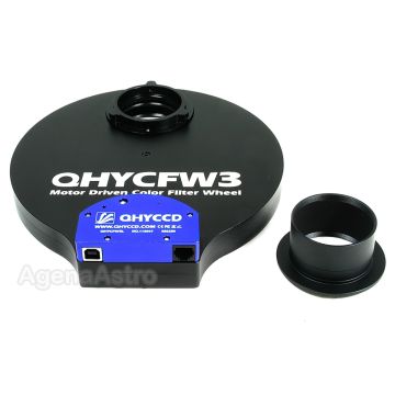 QHY 3rd Generation Medium Electronic Filter Wheel - Ultra Thin (2" or 50mm Round, 5 Position) # QHYCFW3M-US5
