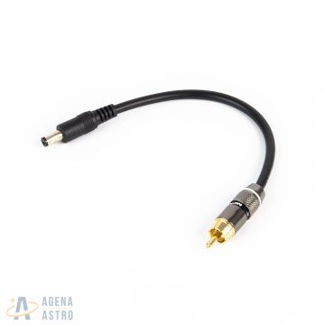 Agena Dew-Ninja™ RCA Male to 5.5x2.1mm Male Power Connector Cable for Dew Heaters - 9" Long