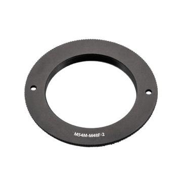ZWO M54 Male Thread to M48 Female Thread Low Profile Adapter for ZWO 2" EFW or M54 Filter Drawer # M54M-M48F-2