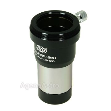 GSO 1.25" 2x "Shorty" Achromatic Barlow Lens with T/T2 Thread # GS2BL-T2