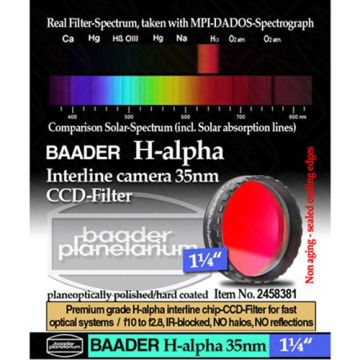 Baader H-Alpha 35nm CCD Filter - 1.25" # FHAL-1 2458381
