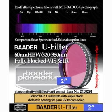 Baader U Filter (Venus and Ultraviolet) - 2" # FUV-2 2458291