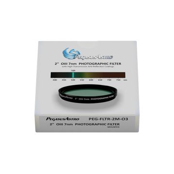 Pegasus Astro Oxygen III / O-III Narrowband (7nm) Imaging Filter - 2" Mounted