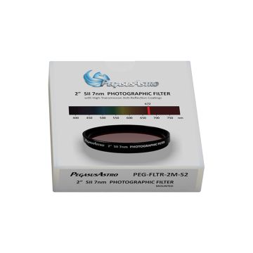 Pegasus Astro Sulfur II / S-II Narrowband (7nm) Imaging Filter - 2" Mounted