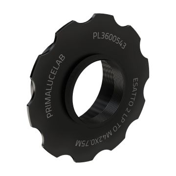 PrimaLuceLab M60 Male to T2 Adapter with Stop Ring for ESATTO 2" LP # PL3600543