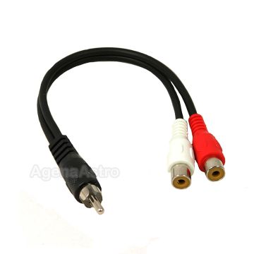 Y Splitter Cable (RCA Male to 2x RCA Female) for Dew Not, Thousand Oaks & Other Dew Heater Controllers
