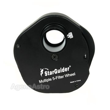Agena 1.25" 5-Position Manual Filter Wheel for Astrophotography