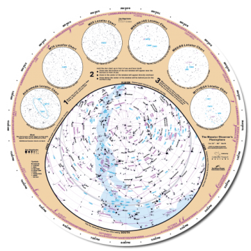 Messier Observer's Planisphere / Deep Sky Star Chart - Large 18" Star / Constellation Finder
