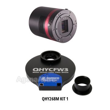 QHY 268M-PH Cooled Monochrome Astronomy Camera Kit with Large 2"/50mm Filter Wheel