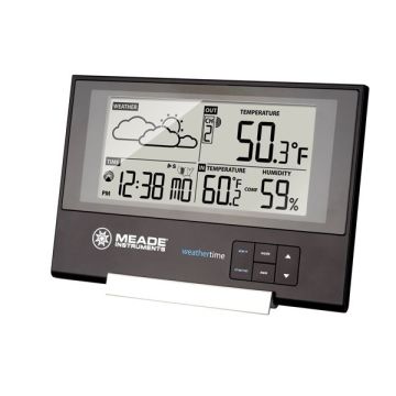 Meade Slim Line Personal Weather Station with Atomic Clock  # TE346W