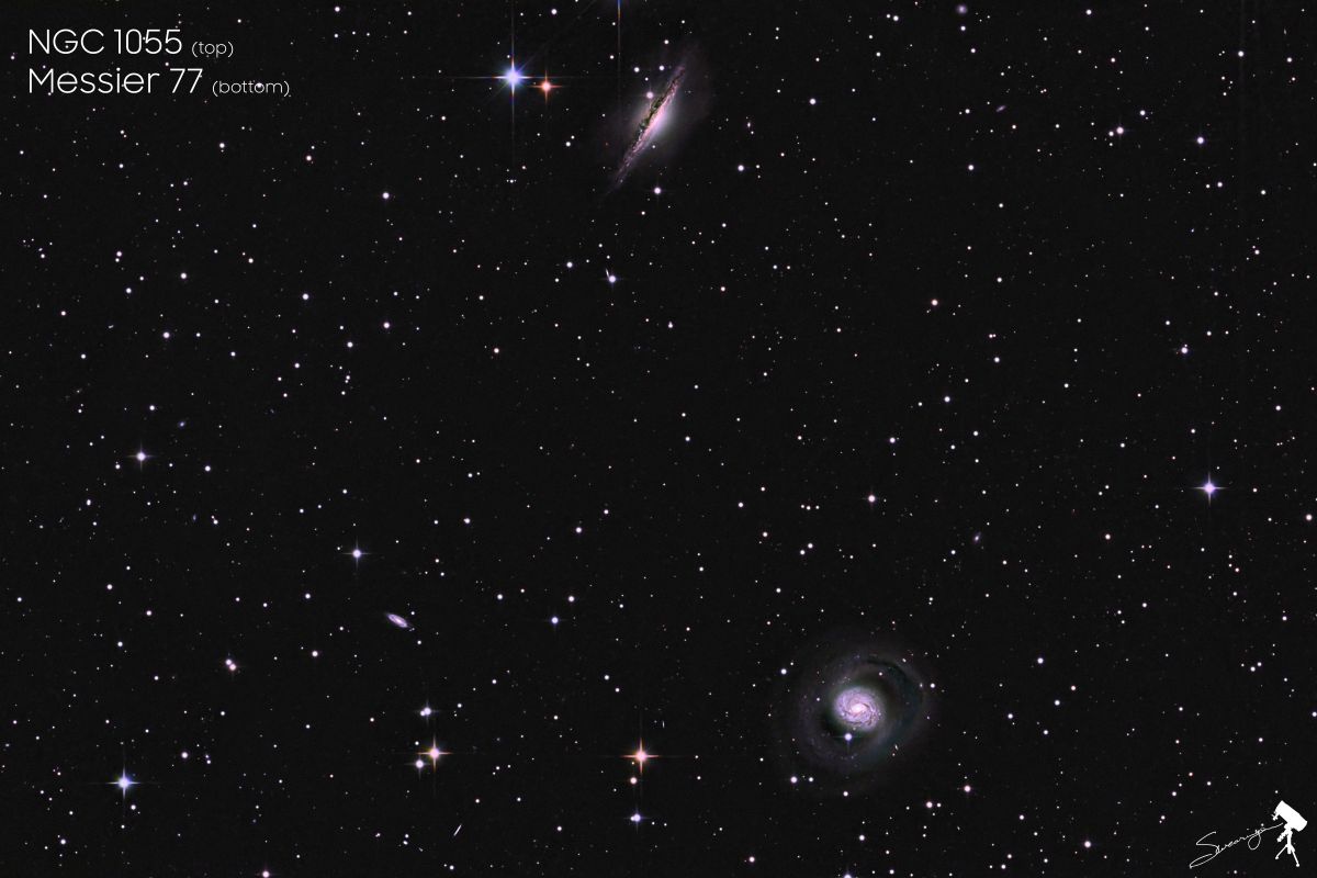 M77 Large star field with galaxies